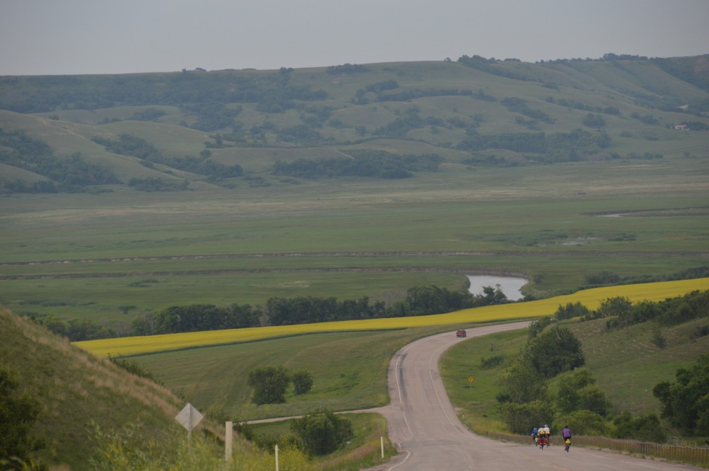 entering the Qu'Appelle Valley on route to Crooked Lake