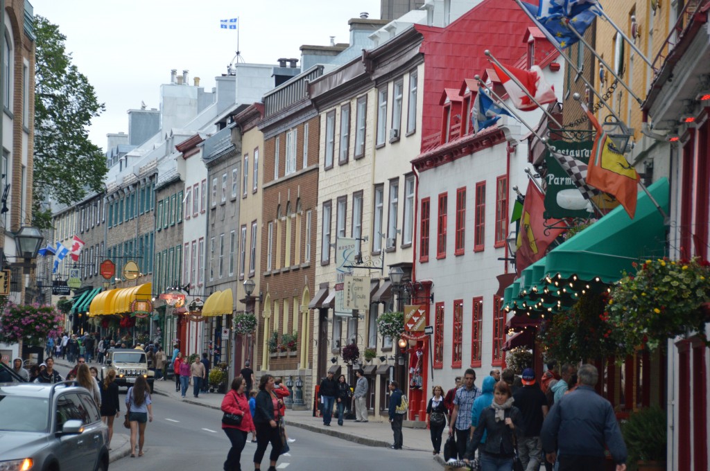 busy street in Old Town Quebec